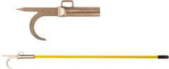 Ampco - 3 Lb Head Pike Pole with Hook - 96" OAL, 81" Long Handle, Fiberglass Straight Handle, 15" Long Head - USA Tool & Supply