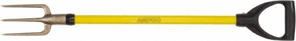 Ampco - Guncotton Fork with 29" Straight Fiberglass Handle - 4" Blade Width, 3 Tines, 5-1/4" Tine Length - USA Tool & Supply