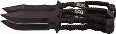 SOG Specialty Knives - 4-13/32" Long Blade, 420J2 Stainless Steel, Fine Edge, Fixed Blade Knife - 10" OAL, Includes Nylon Sheath - USA Tool & Supply