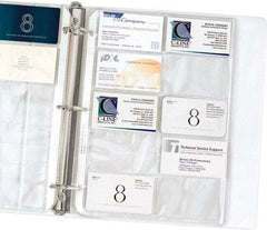 C-LINE - 10 Piece Clear Business Card/ID Protectors - 11-1/4" High x 8-1/8" Wide - USA Tool & Supply