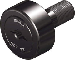 McGill - 26mm Roller Diam x 12mm Width, 10mm Stud Diam x 23mm Length, Crowned Sealed Stud Cam Follower - Steel, 12mm Thread Length, M10x1 Thread, 36mm OAL, 1,765 Lb Dynamic Cap, 2,338 Lb Static Cap - USA Tool & Supply