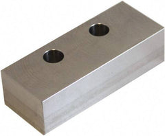 5th Axis - 5" Wide x 1" High x 1.92" Thick, Flat/No Step Vise Jaw - Soft, Steel, Manual Jaw, Compatible with V552M/V562M Vises - USA Tool & Supply