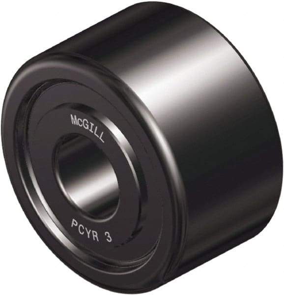 McGill - 1-3/4" Bore, 5" Roller Diam x 3-3/4" Roller Width, Steel Plain Yoke Roller - 35,800 Lb Dynamic Load Capacity, 2.85" Overall Width - USA Tool & Supply