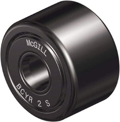 McGill - 1" Bore, 3" Roller Diam x 1-3/4" Roller Width, Steel Sealed Self-Lubricating Yoke Cam Follower with Nonmetallic Bushing - 1.81" Overall Width - USA Tool & Supply