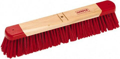 Harper Brush - 30" Medium Duty Synthetic Push Broom - 3" Bristle Length, Wood Block, Bolt-On Handle Connection, Handle Sold Separately - USA Tool & Supply