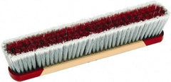 Harper Brush - 18" Medium Duty Synthetic Push Broom - 3" Bristle Length, Wood Block, Bolt-On Handle Connection, Handle Sold Separately - USA Tool & Supply