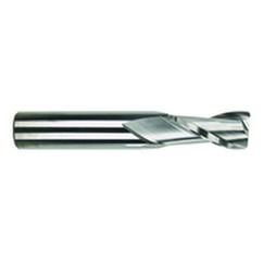 9/16 Dia. x 3-1/2 Overall Length 2-Flute Square End Solid Carbide SE End Mill-Round Shank-Center Cut-TiAlN - USA Tool & Supply