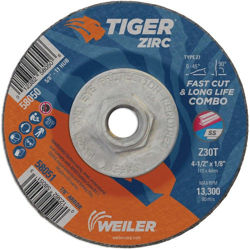 ‎4-1/2X1/8 TIGER ZIRC TYPE 27 - USA Tool & Supply