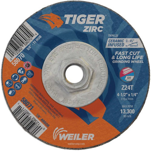 ‎4-1/2X1/4 TIGER ZIRC TYPE 27 - USA Tool & Supply