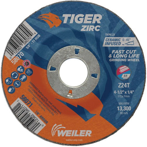 ‎4-1/2X1/4 TIGER ZIRC TYPE 27 - USA Tool & Supply