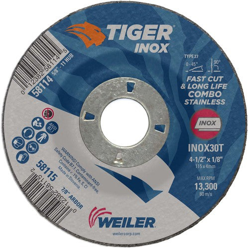 ‎4-1/2X1/8 TIGER INOX TYPE 27 - USA Tool & Supply