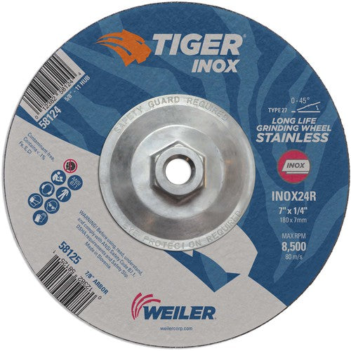 7X1/4 TIGER INOX TYPE 27 GRIND WHL - USA Tool & Supply