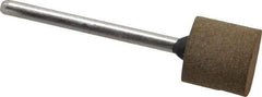 Grier Abrasives - 1/2" Max Diam x 1/2" Thick, Cylinder W185, Rubberized Point - Fine Grade, Aluminum Oxide, Mounted - USA Tool & Supply
