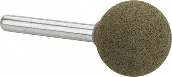 Grier Abrasives - 1" Max Diam x 2-1/4" Long, Cone A2, Rubberized Point - Coarse Grade, Aluminum Oxide, Mounted - USA Tool & Supply
