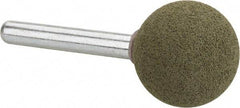 Grier Abrasives - 1" Max Diam x 2-1/4" Long, Cone A2, Rubberized Point - Coarse Grade, Aluminum Oxide, Mounted - USA Tool & Supply