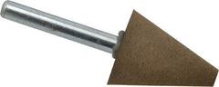 Grier Abrasives - 1" Max Diam x 2-1/4" Long, Cone A2, Rubberized Point - Medium Grade, Aluminum Oxide, Mounted - USA Tool & Supply