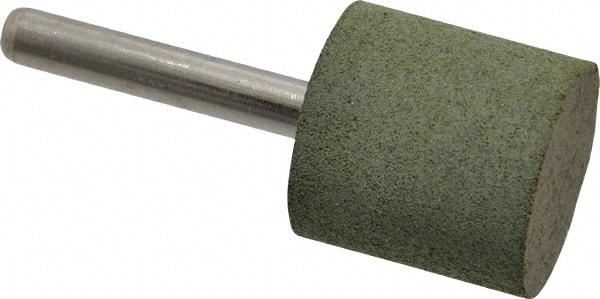 Grier Abrasives - 1" Max Diam x 2-1/2" Long, Cylinder W220, Rubberized Point - Coarse Grade, Aluminum Oxide, Mounted - USA Tool & Supply