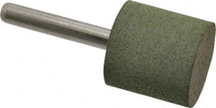 Grier Abrasives - 1" Max Diam x 2-1/2" Long, Cylinder W220, Rubberized Point - Coarse Grade, Aluminum Oxide, Mounted - USA Tool & Supply