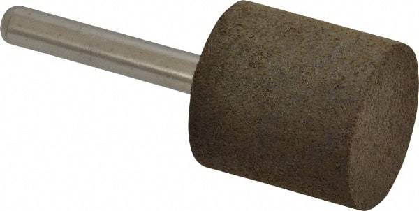 Grier Abrasives - 1" Max Diam x 2-1/2" Long, Cylinder W220, Rubberized Point - Coarse Grade, Aluminum Oxide, Mounted - USA Tool & Supply