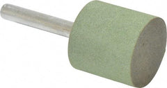 Grier Abrasives - 1" Max Diam x 2-1/2" Long, Cylinder W220, Rubberized Point - Medium Grade, Aluminum Oxide, Mounted - USA Tool & Supply