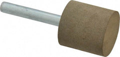 Grier Abrasives - 1" Max Diam x 2-1/2" Long, Cylinder W220, Rubberized Point - Medium Grade, Aluminum Oxide, Mounted - USA Tool & Supply