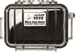 Pelican Products, Inc. - 4-1/16" Wide x 2-1/8" High, Clamshell Hard Case - Clear/Black, Polycarbonate - USA Tool & Supply