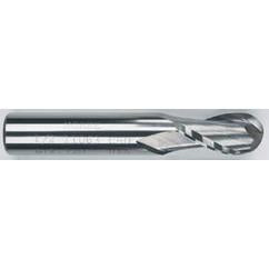 7/32" Dia. - 2-1/2" OAL - Solid CBD - TiAlN - Ball Nose SE EM - 2 FL - USA Tool & Supply