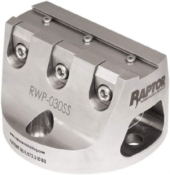Raptor Workholding - 3/4" Jaw Width, 3" High Dovetail Vise - For Use with 4 & 5 Axis Workholding Systems - USA Tool & Supply