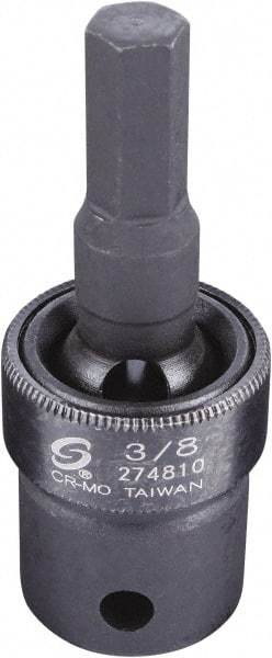 Sunex Tools - 1/2" Drive, 3/8" Impact Hex Bit Socket - USA Tool & Supply