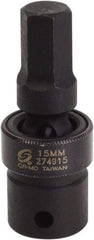 Sunex Tools - 1/2" Drive, 15mm Impact Hex Bit Socket - USA Tool & Supply