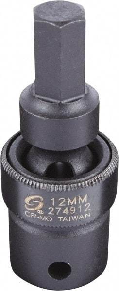 Sunex Tools - 1/2" Drive, 12mm Impact Hex Bit Socket - USA Tool & Supply