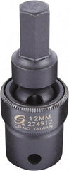 Sunex Tools - 1/2" Drive, 12mm Impact Hex Bit Socket - USA Tool & Supply