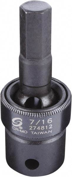 Sunex Tools - 1/2" Drive, 7/16" Impact Hex Bit Socket - USA Tool & Supply
