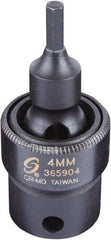 Sunex Tools - 3/8" Drive, 4mm Impact Hex Bit Socket - USA Tool & Supply