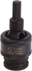 Sunex Tools - 3/8" Drive, 7mm Impact Hex Bit Socket - USA Tool & Supply