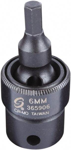 Sunex Tools - 3/8" Drive, 6mm Impact Hex Bit Socket - USA Tool & Supply