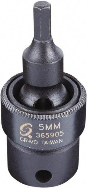 Sunex Tools - 3/8" Drive, 5mm Impact Hex Bit Socket - USA Tool & Supply