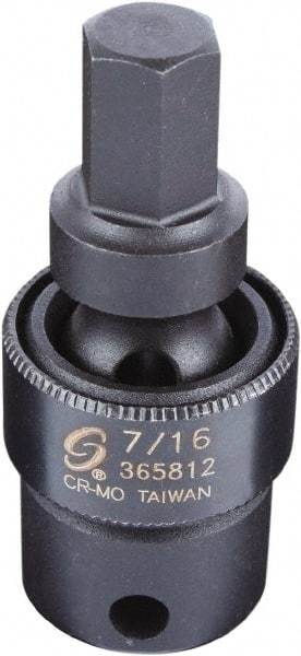 Sunex Tools - 3/8" Drive, 7/16" Impact Hex Bit Socket - USA Tool & Supply