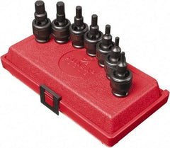 Sunex Tools - 7 Piece 3/8" Drive Metric Impact Hex Bit Socket Set - 4 to 12mm Hex - USA Tool & Supply