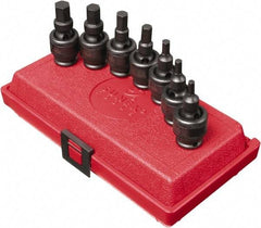 Sunex Tools - 7 Piece 3/8" Drive Inch Impact Hex Bit Socket Set - 3/16 to 1/2" Hex - USA Tool & Supply