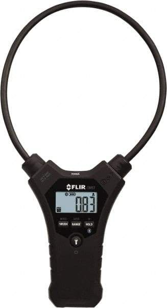 FLIR - CM57, CAT IV, Digital True RMS Wireless Clamp Meter with 18" Flex Jaws - 3000 AC Amps, Measures Current - USA Tool & Supply