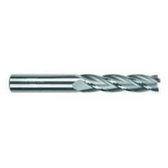 3/8 Dia. x 2-1/2 Overall Length 4-Flute Square End Solid Carbide SE End Mill-Round Shank-Center Cut-TiN - USA Tool & Supply