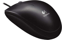 Logitech - Black Corded Mouse - Use with Mac OS X, Windows XP, Vista 7, 8 - USA Tool & Supply