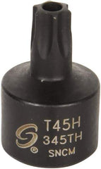 Sunex Tools - 3/8" Drive, T45H Impact Torx Bit Socket - USA Tool & Supply