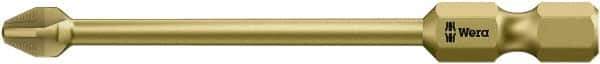 Wera - #2, Harpoon Phillips Power Screwdriver Bit - 1/4" Drive, 2-3/4" OAL - USA Tool & Supply
