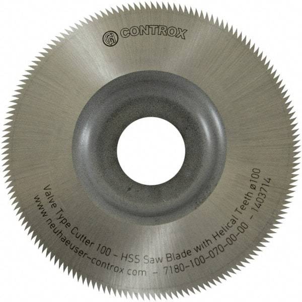 Controx - 3.94" Diam x 0.0276" Blade Thickness, 160 Tooth Slitting and Slotting Saw - Arbor Connection, Right Hand, Uncoated, High Speed Steel, Concave Ground - USA Tool & Supply