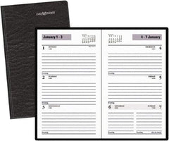 DayMinder - 52 Sheet, 3-1/2 x 6-3/16", Weekly Planner - Black - USA Tool & Supply