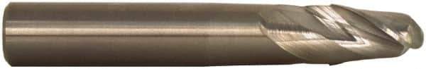 M.A. Ford - 1" Diam, 1-1/2" LOC, 2 Flute Solid Carbide Ball End Mill - Single End, 4" OAL, 1" Shank Diam, Spiral Flute - USA Tool & Supply