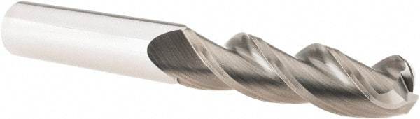 M.A. Ford - 5/8", 3 Flute, Solid Carbide, 1/4" Corner Radius End Mill - 5" OAL, 2-1/2" LOC - USA Tool & Supply