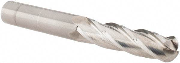 M.A. Ford - 1/2", 4 Flute, Solid Carbide, 3/16" Corner Radius End Mill - 4" OAL, 2" LOC - USA Tool & Supply